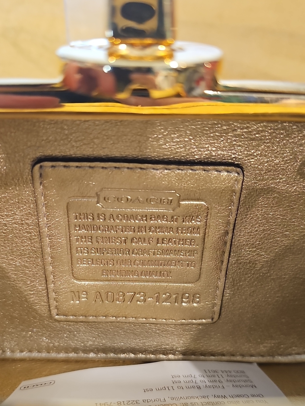 Coach Rare Madison Minaudière Stitch Embossed Turnlock Bag 12198 NWT MSRP $598 - Picture 9 of 12